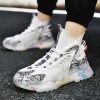 1925 Flying Knit Breathable High-Top Sports Men Shoes Clunky Sneaker