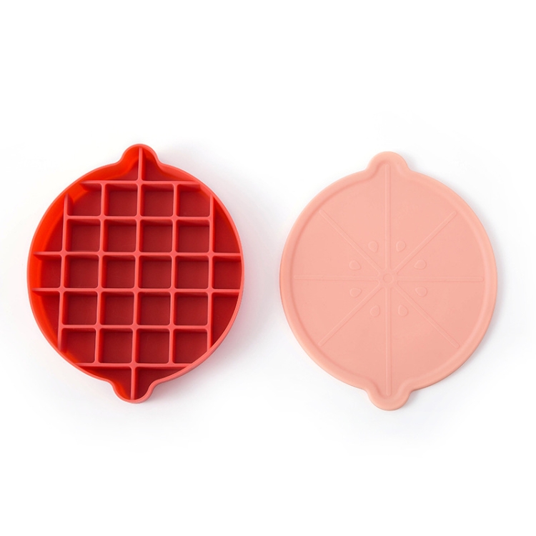 Lemon Shape Ice Grid Food Grade Silicone Ice Cube Mould Food Supplement Ice Box with Lid