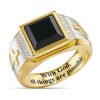 5 PCS 18K Gold Cross Ring Thorns Crown Diamond Ring For Men, Size: