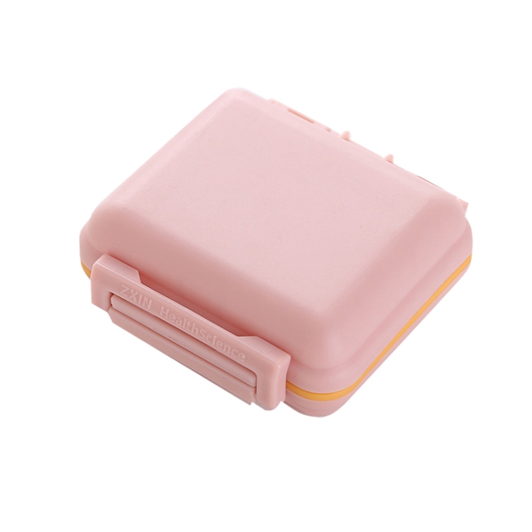 JS0018 Wheat Portable Sealed Pill Box with 6 Compartments For Pill Health Care Box