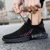 Male Sports Shoes Breathable Flying Weave Mesh Casual Shoes