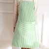 Kitchen Home Cooking Apron Restaurant Works Striped Cotton And Linen Apron
