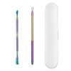 2 in 1 Color Titanium Nail Remover Set Stainless Steel Double-headed Dead Skin Push Set