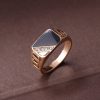 Male Fashion Classic Rhinestone Enamel Rings