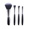 4 In 1 Black Pebbles Makeup Brush Set Eyeshadow Brush Foundation Brush Portable Makeup Brush,Style: