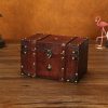 Wooden Square Vintage Jewelry Storage Box Indoor Shooting Props,Specification: