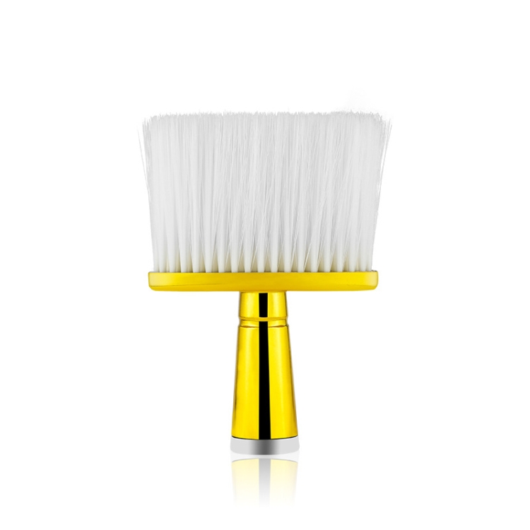Soft nylon bristles cleaning tool for shaving, broken hair removal, and hair dressing uses at home or salons- P6424 Professional Hairdresser Sweeping Brush Silver
