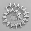 NL110 Spiked Thorns Studded With Diamonds Hip-Hop Cuban Necklace, Size: