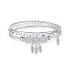 Women Closed Solid Three Rings Bracelet, Size: Z104 58mm