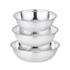 3 PCS / Set SiGang Stainless Steel Rice Washing and Vegetable Draining Basin