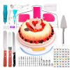 124-in-1 Cake Turntable Piping Nozzle Piping Bag Baking Tool Set