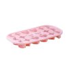 18 Grid Household Soft Bottom Silicone Ice Maker with Lid