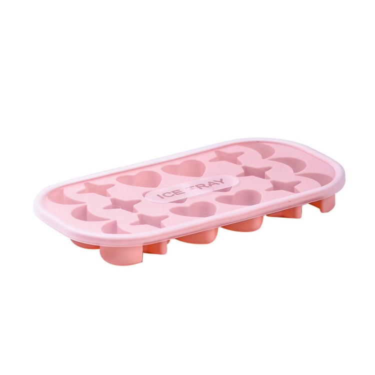 18 Grid Household Soft Bottom Silicone Ice Maker with Lid