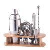 16 in 1 Bamboo and Wood Rack Bar Bartending Tools