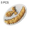 5 PCS Pattern Lace Decorative Liquid Silicone Fondant Mould