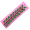 Long Strip Lace Tree Leaf  Fondant Silicone Mold