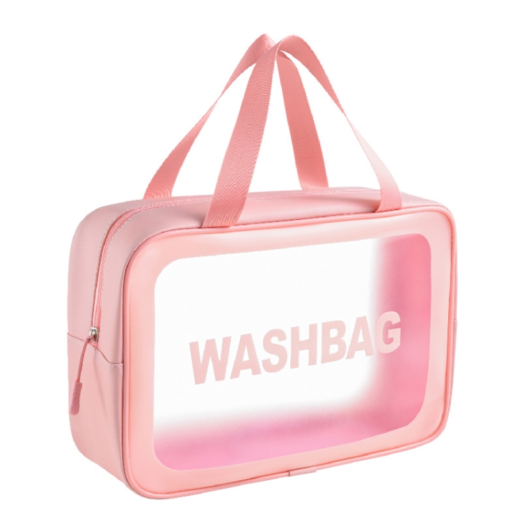 PVC Transparent Waterproof Portable Cosmetic Bag, Size: