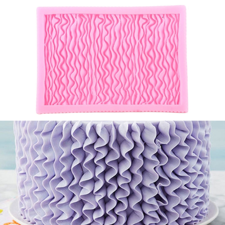Food Grade Fondant Silicone Mold Pleated Skirt Cake Decorating Tool