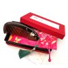 Peach and Plum Spring Breeze Sandalwood Comb Lacquer Art Painted Craft Comb,Package:
