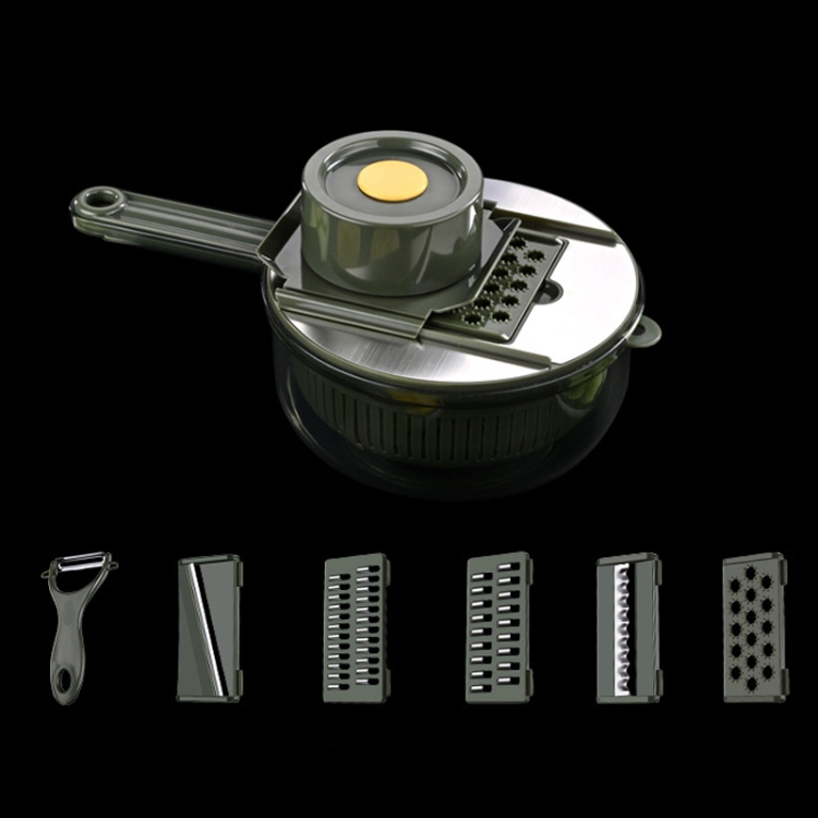 6 In 1 Hand-guard Vegetable Cutter with Water Filter and Storage Function