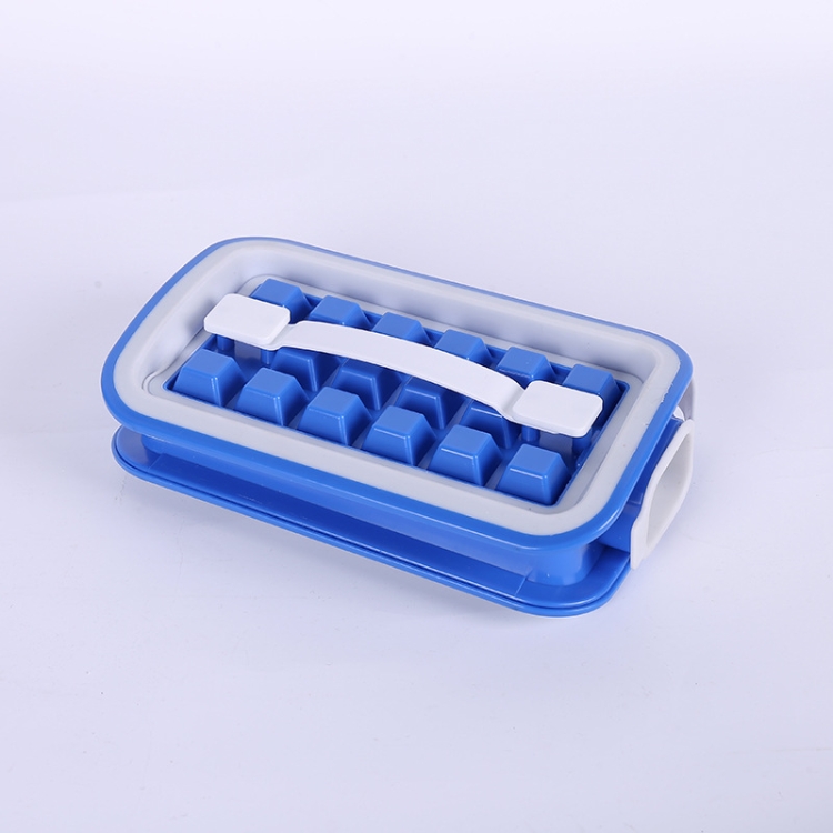 Folding Ice Tray Home Curling Storage Box Ice Cube Mold,Style: