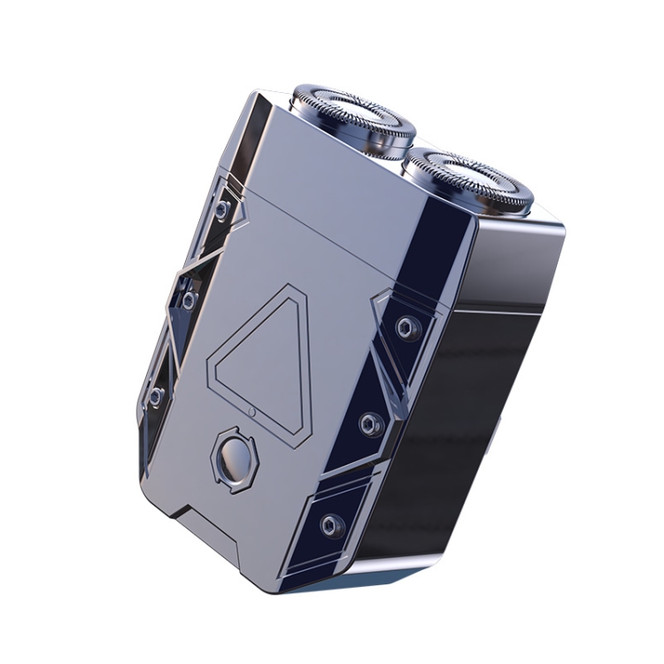 Mecha-type Washable Razor Rechargeable 2-blade Electric Shaver With Luminous Button