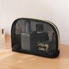 Travel Large Capacity Transparent Mesh Cosmetic Bag, Style: