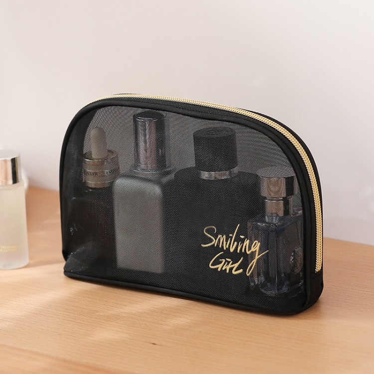 Travel Large Capacity Transparent Mesh Cosmetic Bag, Style: