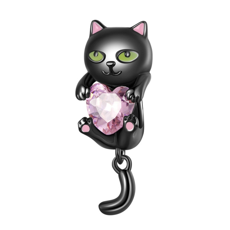 SCC2329 Little Black Cat DIY Bracelet Bead S925 Silver Bead Accessories