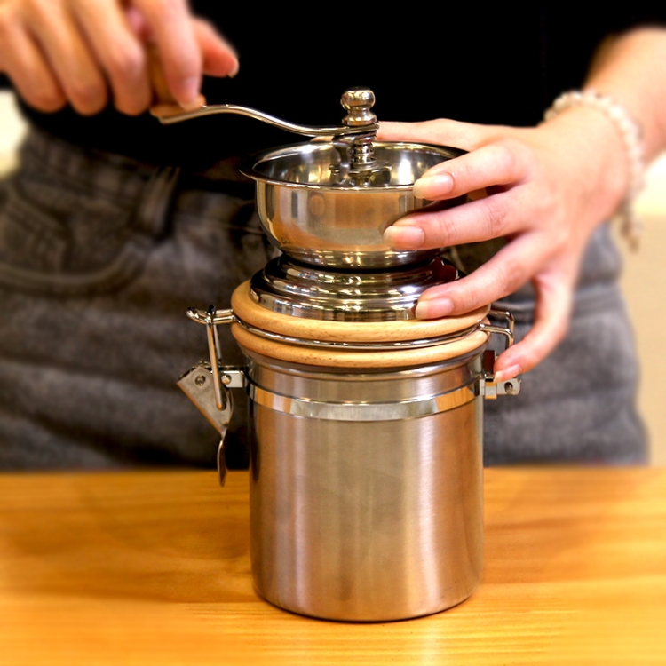 Household Stainless Steel Hand Crank Coffee Bean Grinder