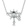 SCN484 White Gold Plated Clavicle Necklace Women 925 Silver Necklace