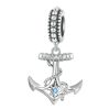 SCC2401 925 Silver Anchor Pendant Beads DIY Bracelet Beads