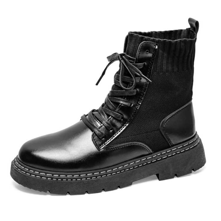 Men Martin Boots High-top Retro Sock Mouth Men Boots