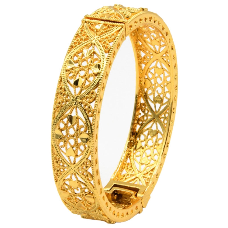 24K Gold Plated Bracelets Women Wedding Sand Gold Bracelet