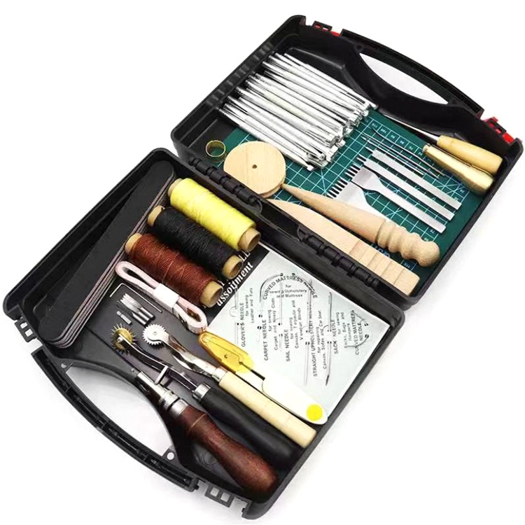 59 In 1 Handmade Leather DIY Tool Set Sewing Craft Tool Set, Style: