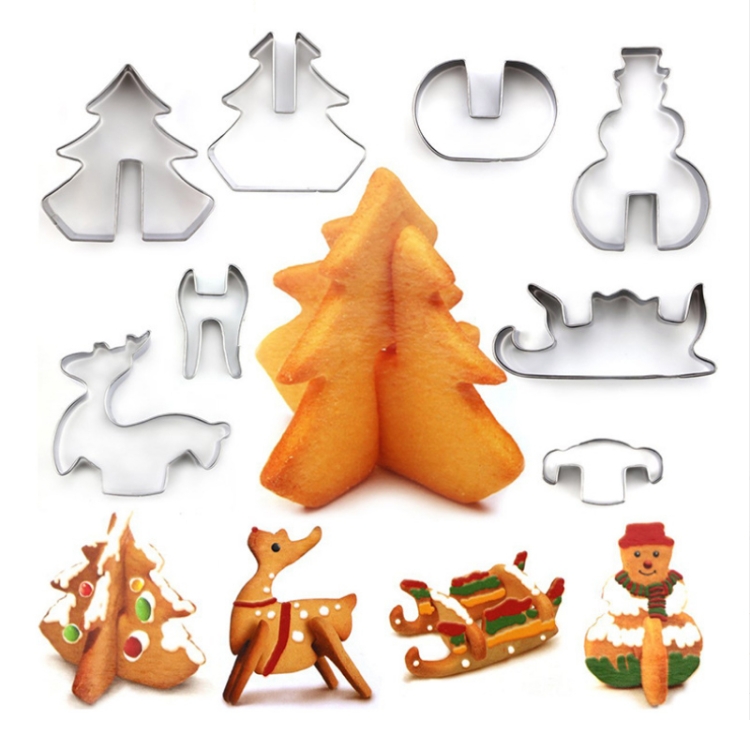 Stainless Steel 3D Stereo Cookie Mold Christmas Cookie Baking Appliance