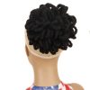 LSFBZB Drawstring Dreadlocks Wig Caterpillar Dreadlock Shaggy Hair Bun, Spec: