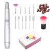 USB Plug Aluminum Nail Drill Machine Electric Manicure Milling Cutter Set