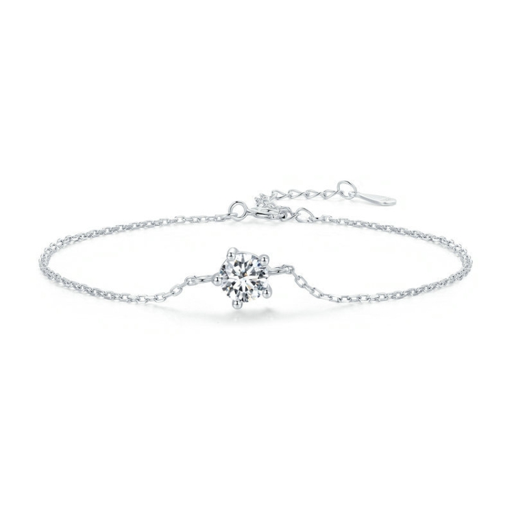 S925 Sterling Silver Sparkle and Moissanite Bracelet