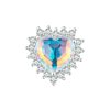 S925 Sterling Silver Illusion Heart Charm Beads Glass Bracelet Beads