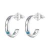 Sterling Silver S925 Platinum-plated Colorful Zirconium Earrings