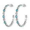 Sterling Silver S925 Devil Eye Sparkling Zirconia Earrings