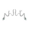 Sterling Silver S925 Guardian Snake Wrap Zirconia Earrings