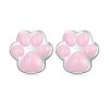 Sterling Silver S925 Cute Cat Claw Platinum Plated Stud Earrings