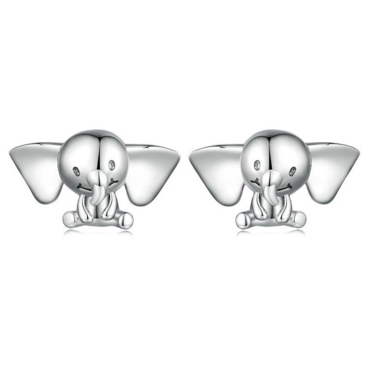 S925 Sterling Silver Elephant Cute Animal Stud Earrings
