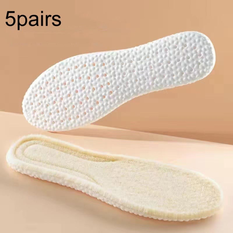 5pairs  Highly Elastic Boost Particles Warm Insoles Plush Insoles