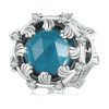 Sterling Silver S925 Sea Wave Flower Zircon Bracelet Beads