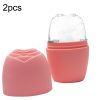 2pcs L-03-01 Face Ice Apparatus Massage Ice Roller Beauty Makeup Silicone Face Ice Tray