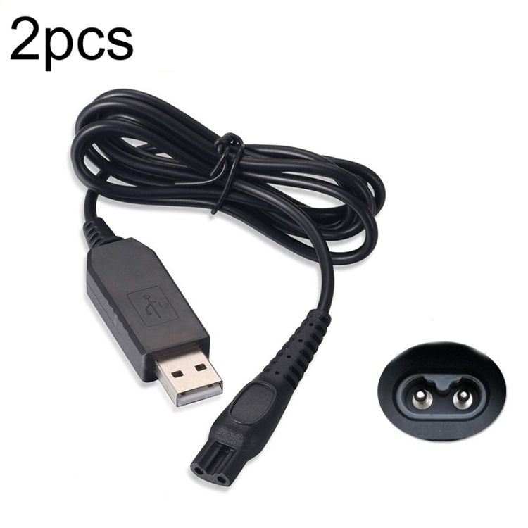 2个卖 HQ8505 15V Shaver USB Charger Power Cord For PHILIPS HQ7120 HQ8830 PT730 AT757 RQ1060