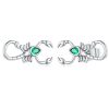 Sterling Silver S925 Green Zircon Scorpion Insect Stud Earrings